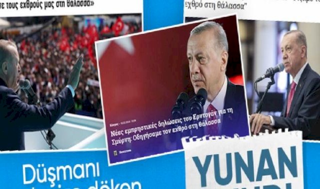 Cumhurbaşkanı Erdoğan'ın İzmir mitingi Yunanistan'da yankılandı: Düşmanı denize döktük