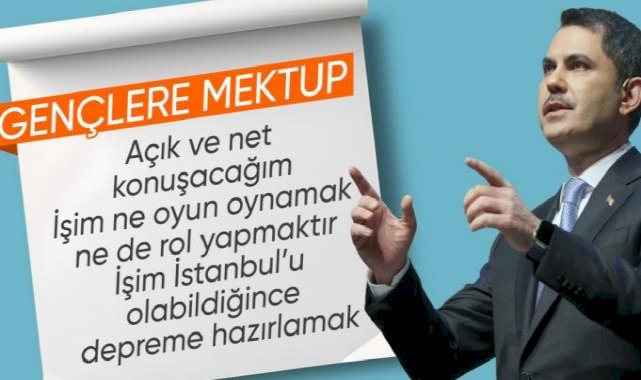 İstanbul adayı Murat Kurum'dan gençlere mektup: 'Endişesiz bir yaşam sürmeniz için çok çalıştım'