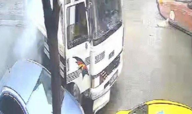 İstanbul'da freni tutmayan kamyon bacaklarının üzerinden geçti
