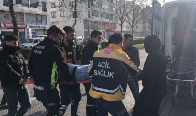 Tekirdağ'da yaya geçidinde otomobilin çarptığı yayanın ayağı kırıldı