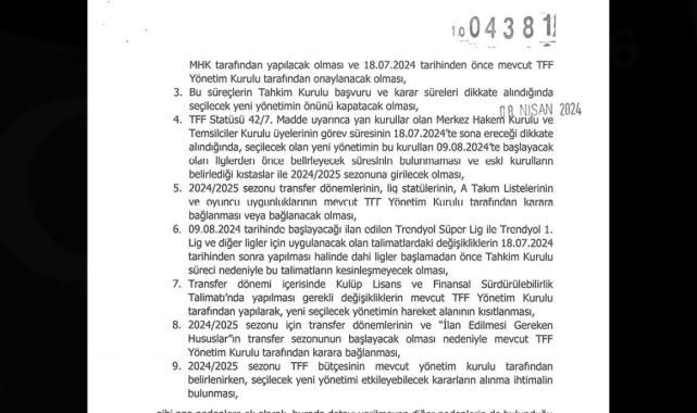 İstanbulspor, TFF'ye ihtarname gönderdi