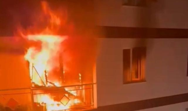 İzmir'de korkutan yangın! Mahsur kalan babası için çığlık attı