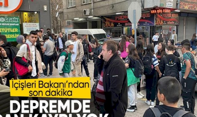 Ali Yerlikaya açıkladı: Depremde can kaybı ve yaralı yok