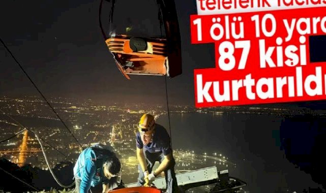 Antalya'da teleferik kazası: 1 ölü, 10 yaralı