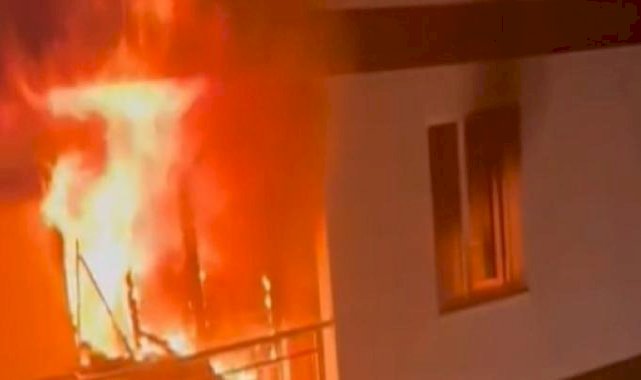 İzmir'de korkutan yangın! Mahsur kalan babası için çığlık attı