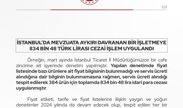Ticaret Bakanlığı harekete geçti: Restoran ve kafelerin servis ücretleri denetlendi