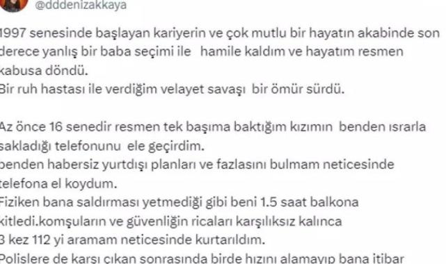 Deniz Akkaya, kızının saldırısına uğradı: "Bana saldırdı, beni balkona kitledi"