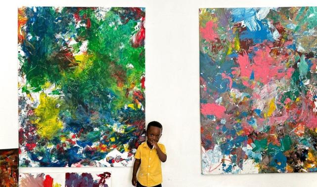 En genç ressam oldu: Ganalı 1,5 yaşındaki çocuk Guinness Rekorlar Kitabı’na girdi