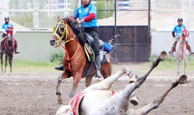 Erzurum'da atıyla takla attı, ölümden döndü