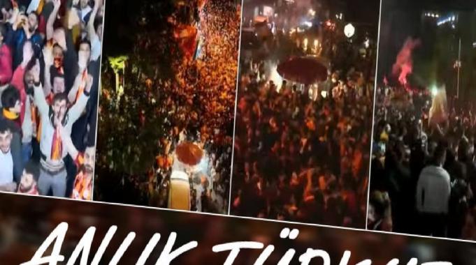 Galatasaray taraftarı, şampiyonluk sevincini tüm yurtta yaşadı