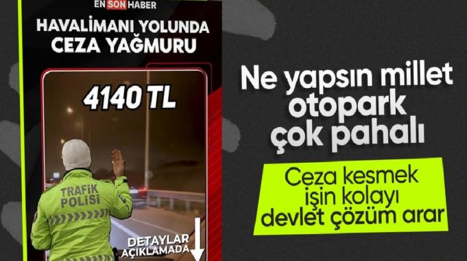 İstanbul ve Sabiha Gökçen Havalimanı yolunda, kenarda bekleyen sürücülere ceza yağmuru