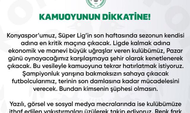 Konyaspor'dan Galatasaray açıklaması