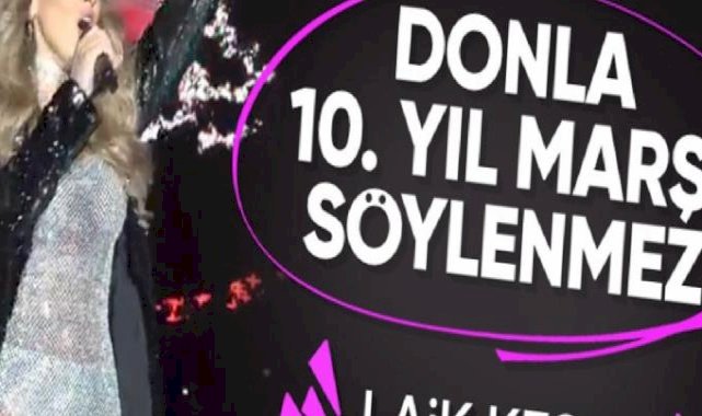 Hadise'nin 10. Yıl Marşı söylerken giydiği mayo gündem oldu