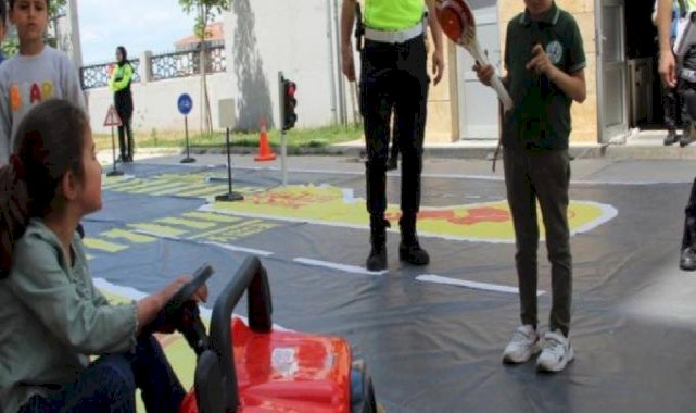 Şırnak'ta öğrenci trafik polisi oldu, yayaya yol vermeyen sürücüye ceza kesti