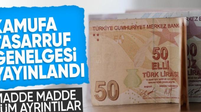 Tasarruf tedbirleri Resmi Gazete'de