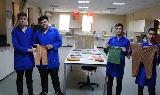 Tekirdağ'da öğrenciler, doğa dostu kumaş boyası üretti