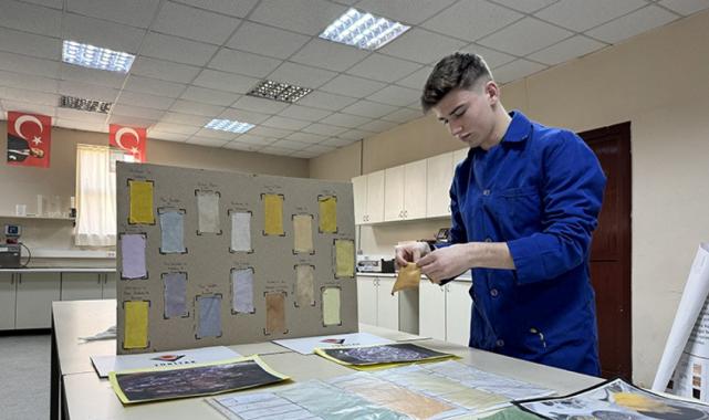 Tekirdağ'da öğrenciler, doğa dostu kumaş boyası üretti