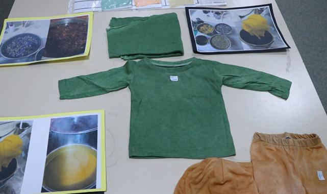 Tekirdağ'da öğrenciler, doğa dostu kumaş boyası üretti