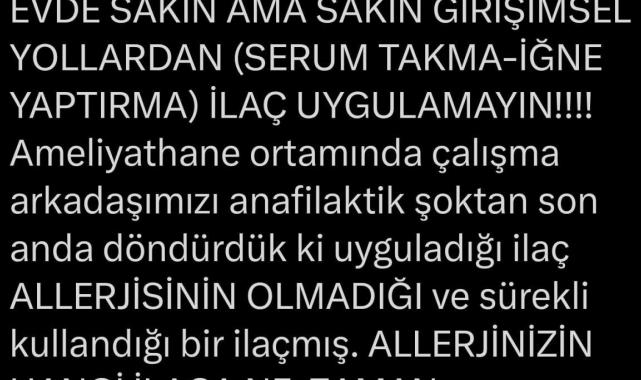 Uzmanlardan serum çılgınlığına uyarı: Kuaförlerde, evde serum takılmaz