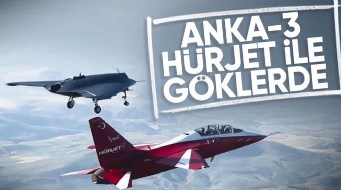 ANKA-3 ile HÜRJET&#039;ten kol uçuşu