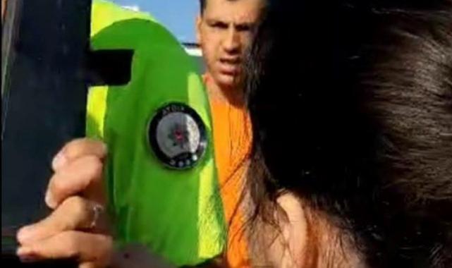 Aydın'da sınava yetişmek isteyen kızın babası ile polisler arasında tartışma