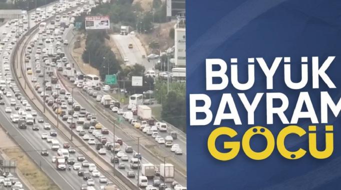 Bayram tatili dolayısıyla yollarda trafik yoğunluğu yaşanıyor