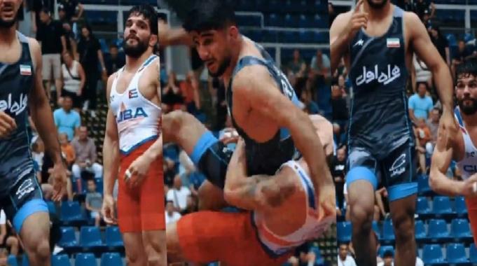 İranlı güreşçi erken sevinince olanlar oldu