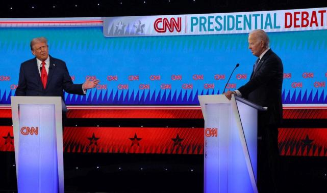 Joe Biden ve Donald Trump, seçim tartışmasında karşı karşıya geldi