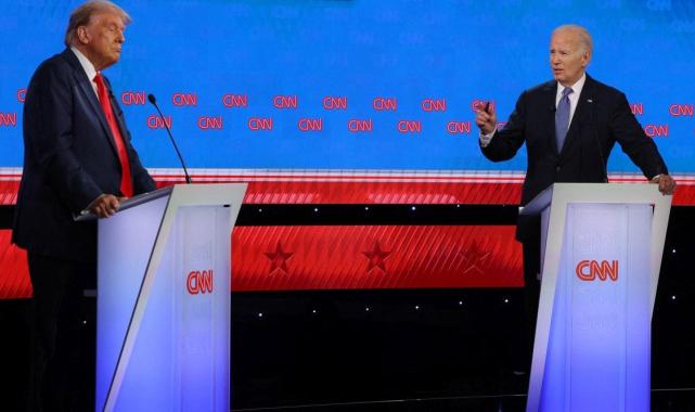 Joe Biden ve Donald Trump, seçim tartışmasında karşı karşıya geldi