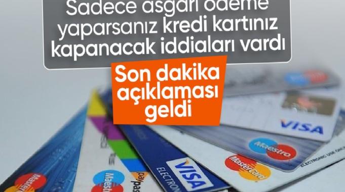 Kredi kartı asgari ödemeleriyle ilgili iddiaya DMM'den açıklama