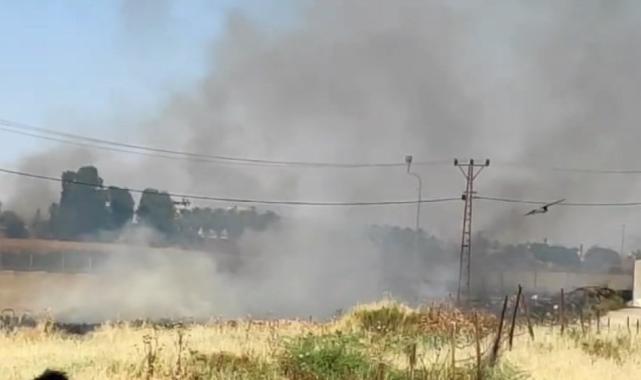Mardin'de sınır bölgesinde yangın
