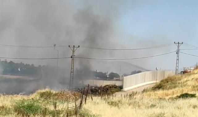 Mardin'de sınır bölgesinde yangın