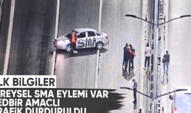 15 Temmuz Şehitler Köprüsü üzerinde SMA eylemi