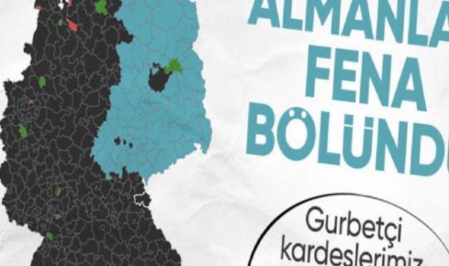 Bild'in haritası: Avrupa seçimleri, Almanya'yı ikiye böldü