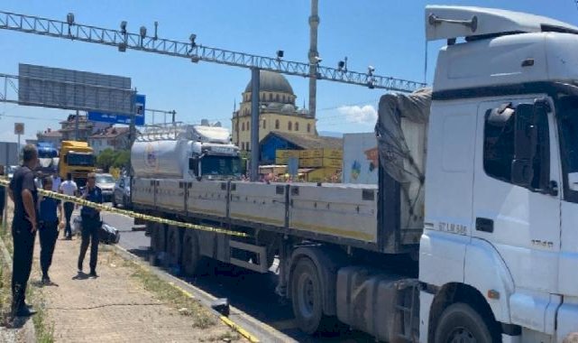 Düzce'de eşinin kullandığı motosikletten düştü, tırın altında kaldı