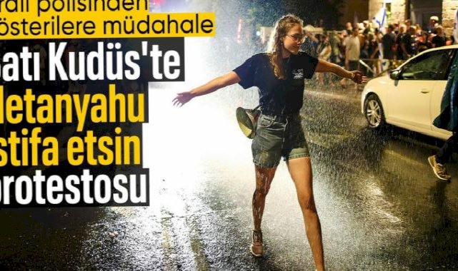 İsrail polisi, Batı Kudüs’te düzenlenen gösteriye müdahale etti