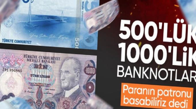 TCMB Fatih Karahan, 500 ve 1.000 liralık banknotla ilgili soruyu yanıtladı