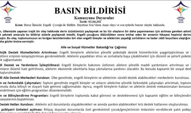 Türkiye Otizm Meclisi’nden Aile Bakanlığına Çağrı!