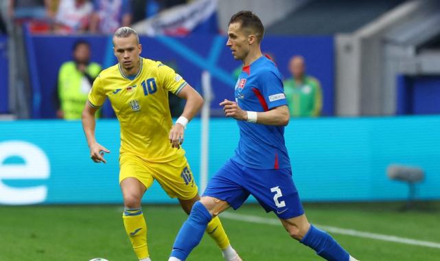 Ukrayna geriye düştüğü maçta Slovakya'yı mağlup etti