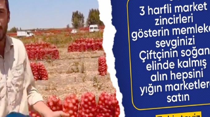 Amasya'da hasat ettiği soğan elinde kalan çiftçinin isyanı