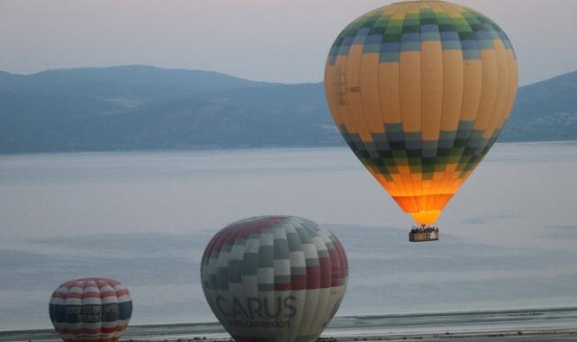 Burdur da Kapadokya gibi balon turizmine başladı