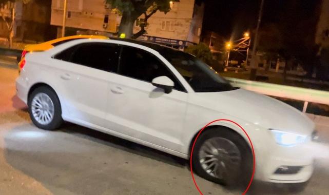 Bursa'da polisin üstüne araba sürdü