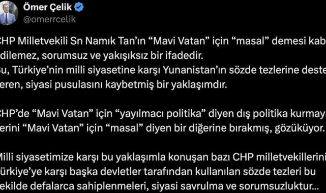 CHP'li Namık Tan'da Mavi Vatan için 'masal' ifadesi