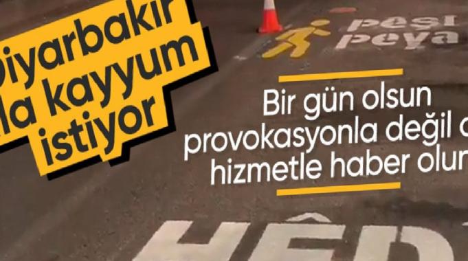 Diyarbakır&#039;da belediye, Kürtçe trafik uyarıları yazmaya başladı