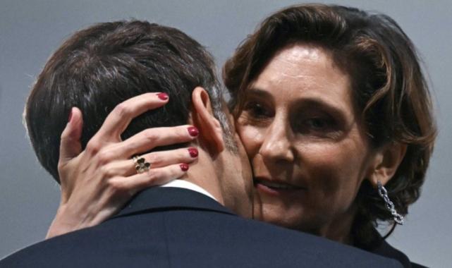 Emmanuel Macron ve Spor Fransa Bakanı Caster'in samimi anları