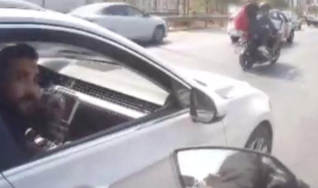 İstanbul'da trafik magandası motosikletliye silah çekti