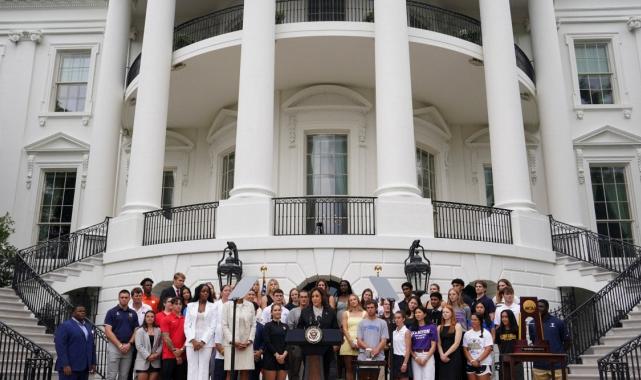 Joe Biden'ın adaylıktan çekilmesiyle dikkat çeken Kamala Harris, Beyaz Saray'da