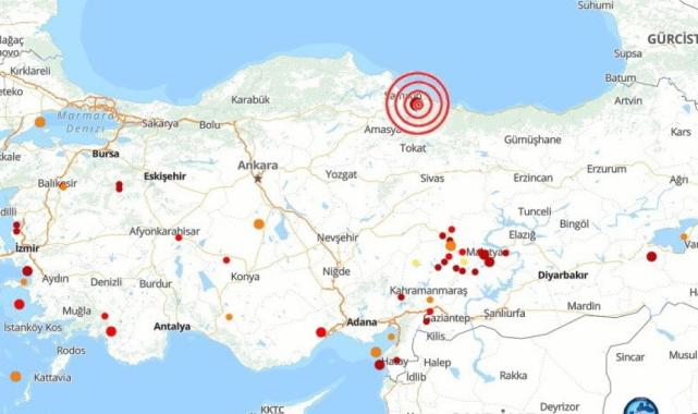 Samsun sallandı: 3.4 büyüklüğünde deprem
