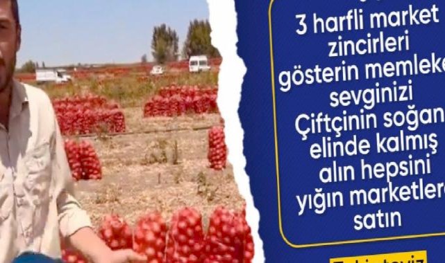 Amasya'da hasat ettiği soğan elinde kalan çiftçinin isyanı