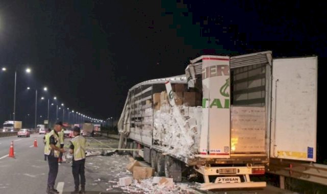 İstanbul Beykoz'da hafriyat kamyonu tıra çarptı: 1 ölü